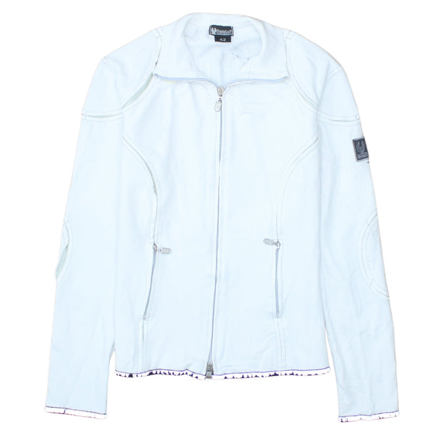 Belstaff 90's Lightweight Full Zip Up Sweatshirt XSmall  White