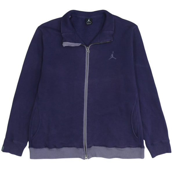 Vintage Jordan 90's Men's XL Purple Full Zip Lightweight Sweatshirt