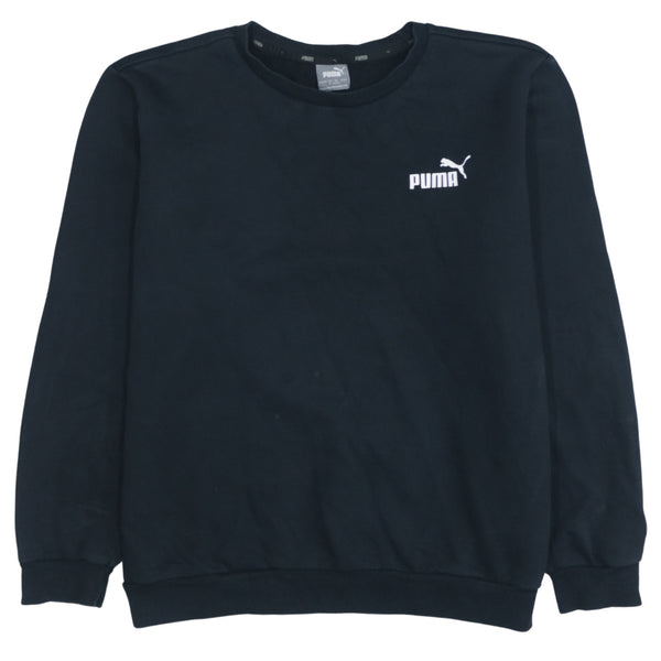 Puma 90's Vintage Lightweight Crew Neck Sweatshirt Men’s Large Black