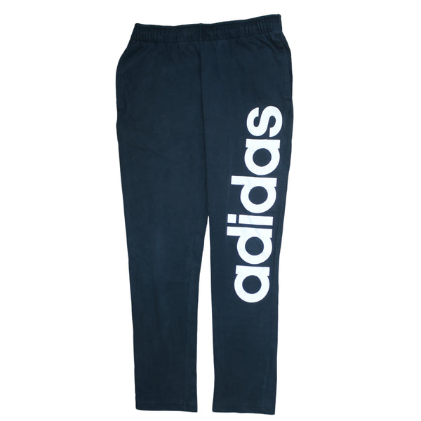 Adidas 90's Elasticated Waistband Drawstrings Casual Joggers / Sweatpants Large Black