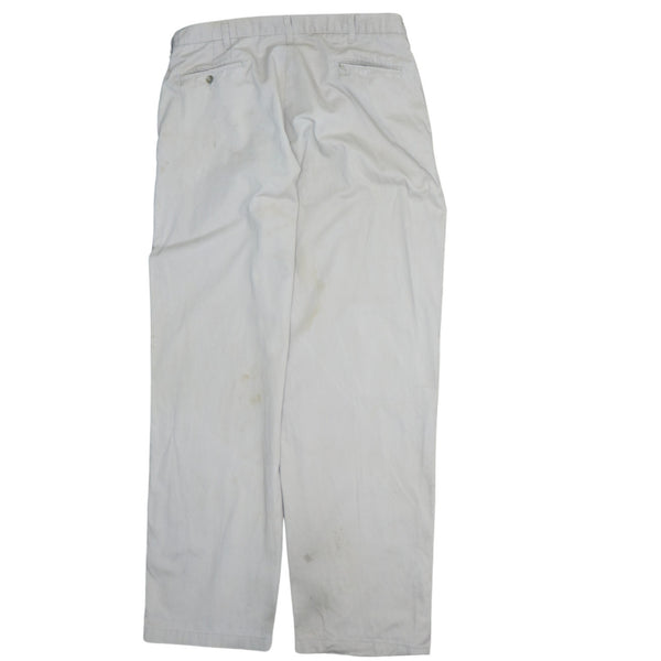 Wrangler 90's Vintage Baggy Straight Leg Trousers Men's 40 Beige Cream