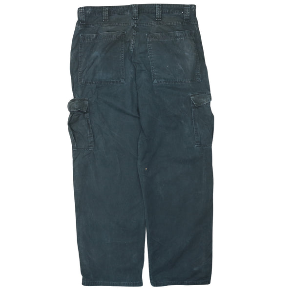 Vintage Wrangler 90's Black Baggy Straight Leg Trousers Pants 34