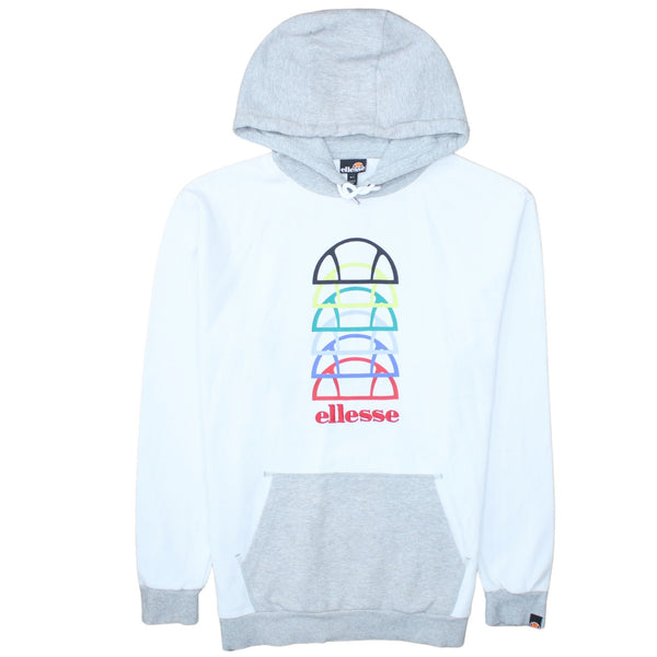 Ellesse 90's Spellout Pullover Hoodie Large Grey