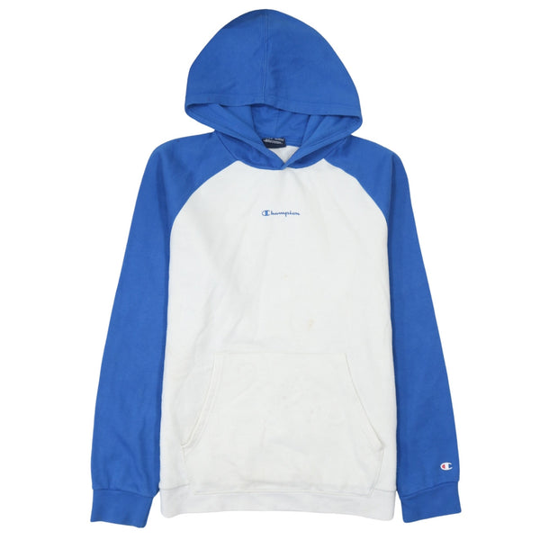 Champion 90's Drawstring Pockets Pullover Hoodie XXLarge (2XL) Blue