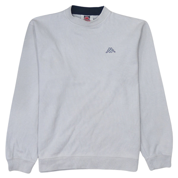 Vintage 90's Kappa Lightweight Crew Neck Sweatshirt Medium Grey
