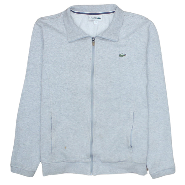 Lacoste 90's Lightweight Full Zip Up Sweatshirt Medium Grey