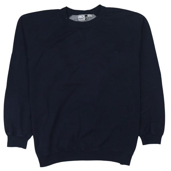 Puma 90's Lightweight Crew Neck Sweatshirt XXLarge (2XL) Navy Blue