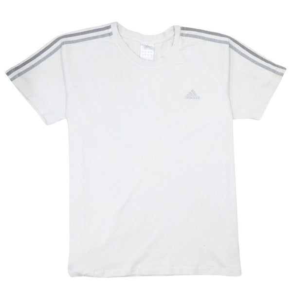 Adidas Vintage 90s Short Sleeves Crew Neck T Shirt Large White