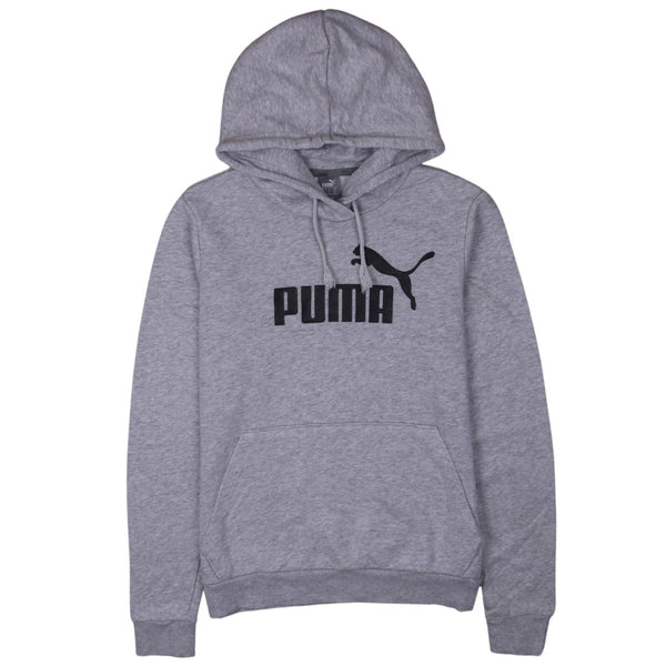 Puma 90's Vintage Spellout Pullover Hoodie Women's Small Grey