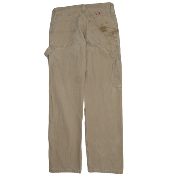 Wrangler Vintage 90's Straight Leg Baggy Pants 32 Tan Brown