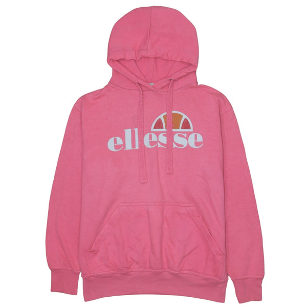 Vintage Ellesse 90's Pink Spellout Pullover Hoodie, Men's Medium M