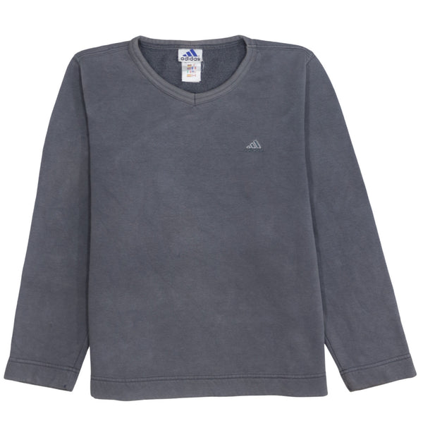 Adidas 90's Lightweight V Neck Sweatshirt Medium  Grey