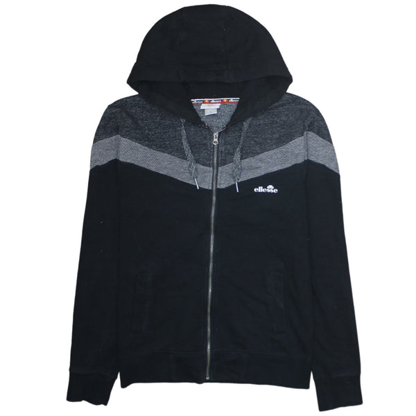 Ellesse 90's Lightweight Full Zip Up Hoodie Small Black