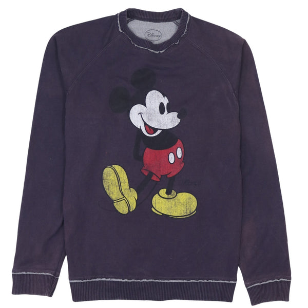 Vintage 90s Disney Mickey Mouse Sweatshirt Large Purple Crew Neck