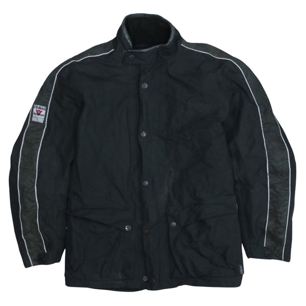 Dainese 90's Vintage Black Heavyweight Button Up Windbreaker Men's Large