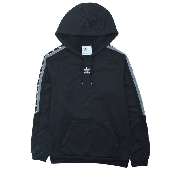 Adidas Vintage 90's Black Pullover Hoodie Small, Drawstring Pockets