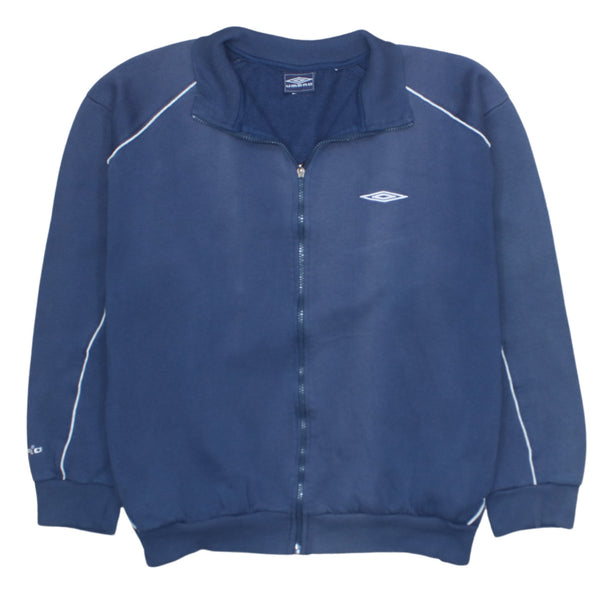 Umbro 90s Vintage Navy Blue Full Zip Lightweight Sweatshirt XXXLarge (3XL)