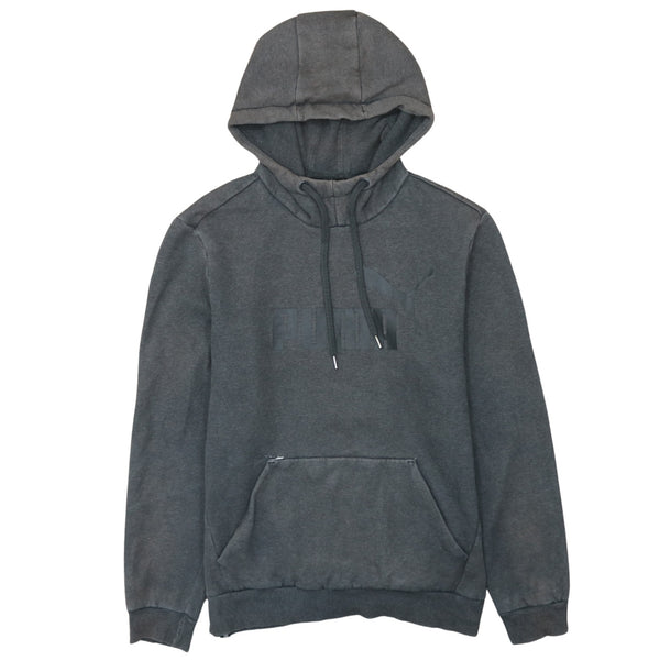 Vintage 90's Puma Spellout Hoodie Medium Black