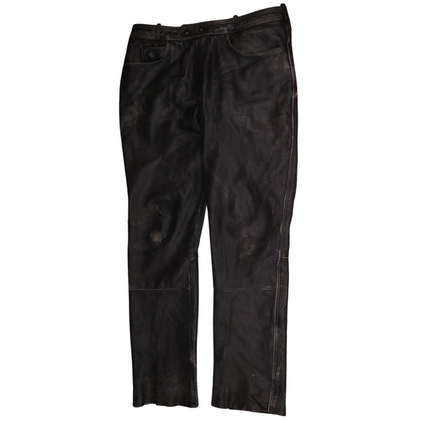Vintage 90's Black Baggy Straight Leg Trousers Men's Size 36
