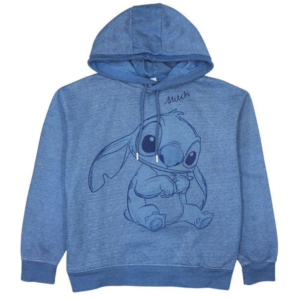 Vintage Disney 90's Stitch Pullover Hoodie Women's Medium Blue