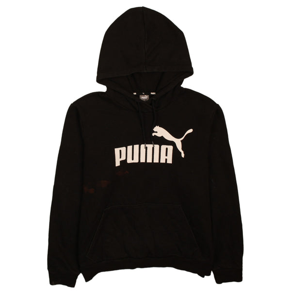 Puma 90's Black Spellout Pullover Hoodie XLarge Women's Iconic