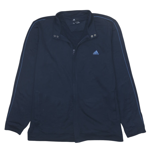 Adidas Vintage 90's Heavyweight Full Zip Up Sweatshirt Large Navy Blue