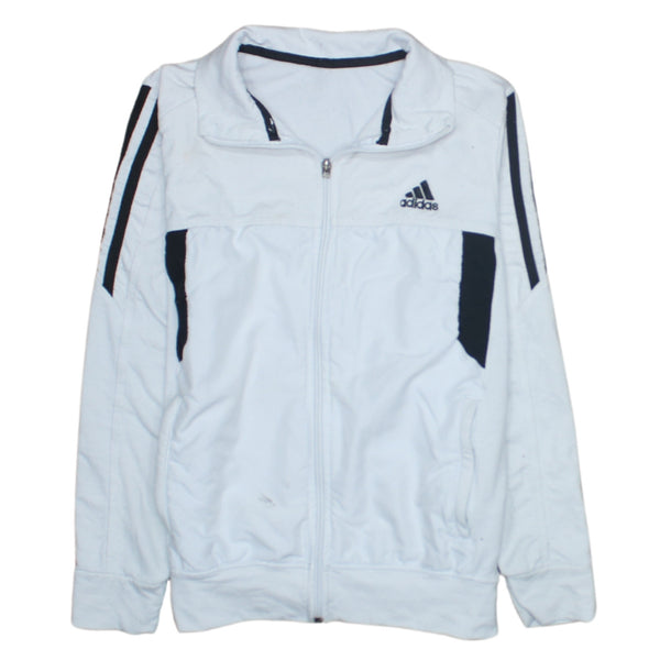 Adidas 90's Lightweight Full Zip Up Sweatshirt Small  White