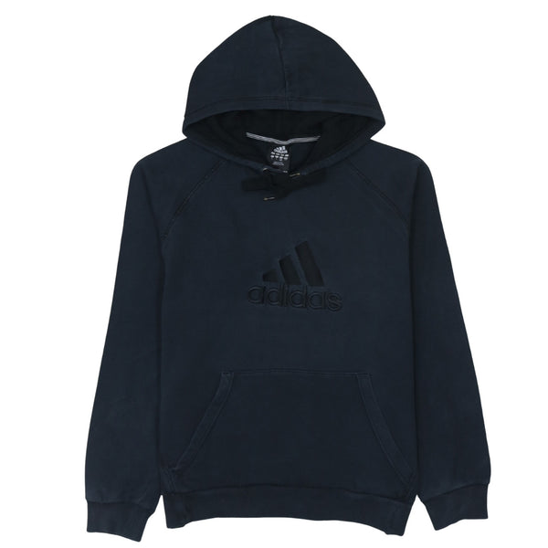 Adidas 90's Spellout Pullover Hoodie Large Black