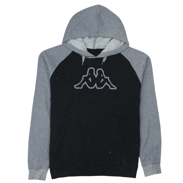 Vintage Kappa 90's Black Spellout Pullover Hoodie Men's Large