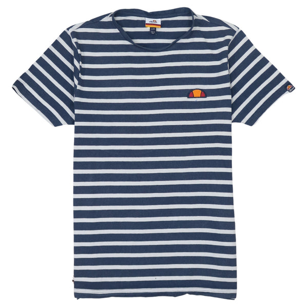 Ellesse Vintage 90's Striped Navy T Shirt Men's Medium