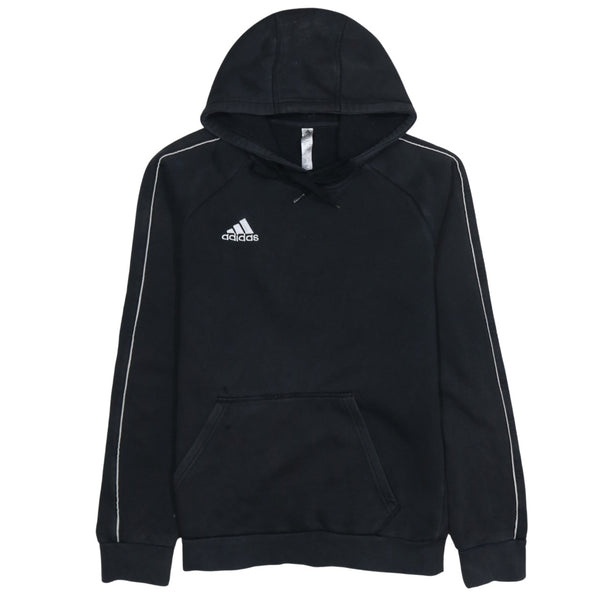 Adidas 90's Drawstring Pockets Pullover Hoodie Small Black