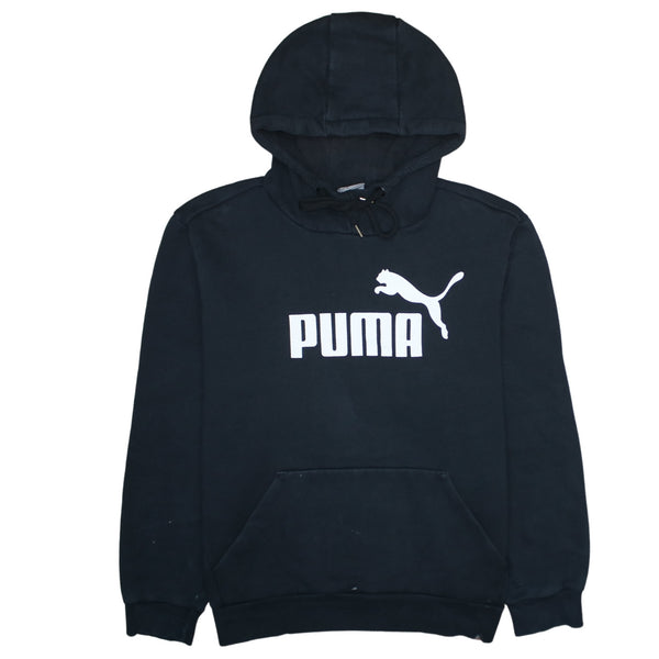 Puma 90's Spellout Pullover Hoodie Large Black
