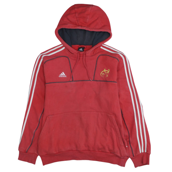 Adidas Men's Large 90's Red Striped Sleeve Pullover Hoodie