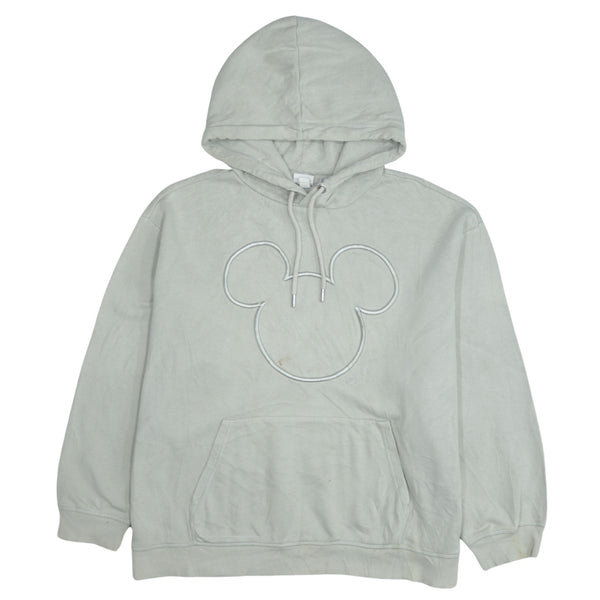 Vintage Disney 90's Mickey Mouse Pullover Hoodie Large Grey