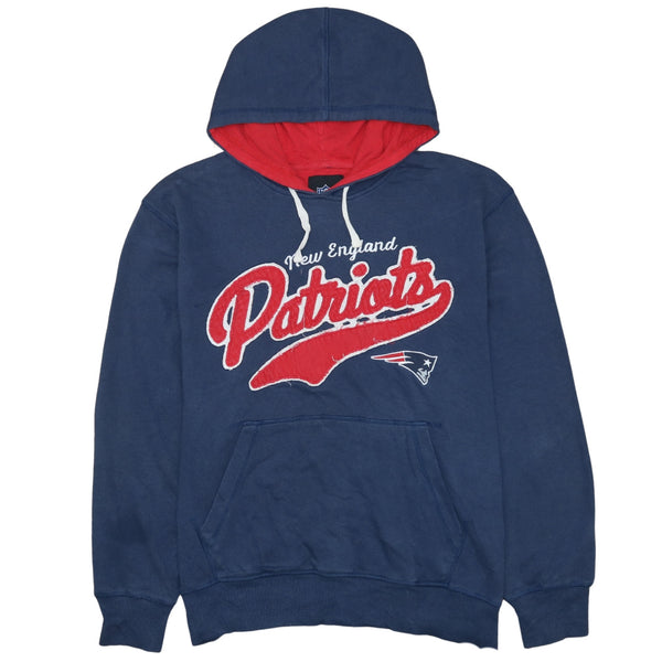 Vintage NFL 90's New England Patriots Hoodie Large Navy Blue