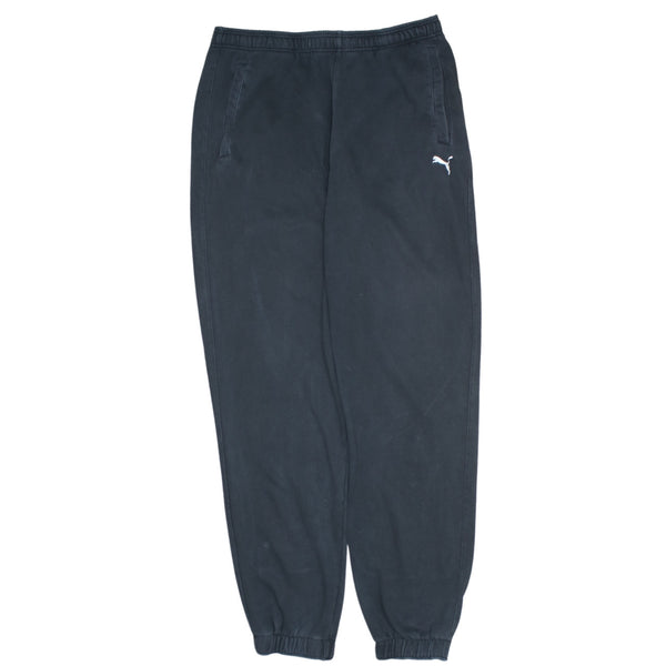 Puma 90's Vintage Black Tracksuit Joggers Sweatpants Men's Large