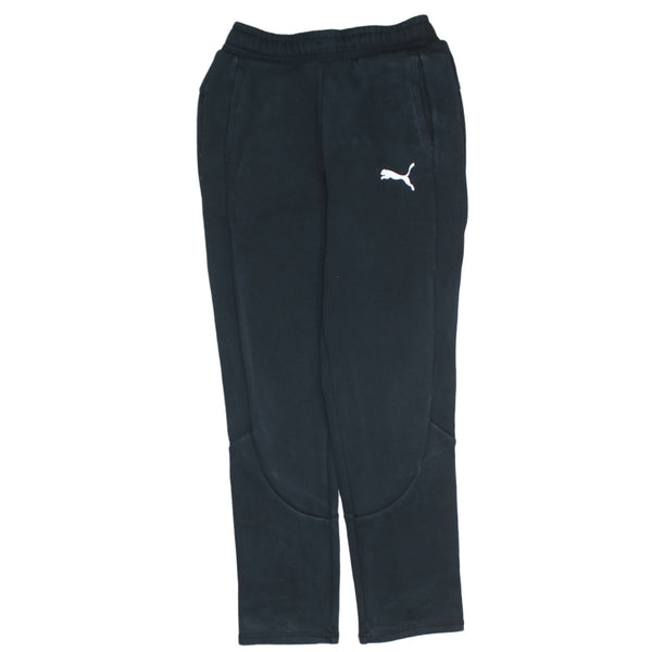 Puma 90's Black Elasticated Waistband Drawstring Casual Pants - Women's Large