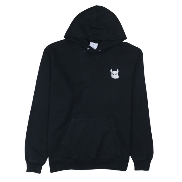 Champion 90's Drawstring Pockets Pullover Hoodie XLarge Black