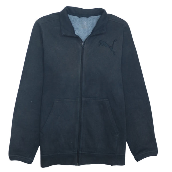 Puma 90's Black Heavyweight Full Zip Sweatshirt Large