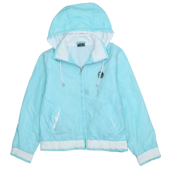 Vintage Champion 90's Men's Small Blue Hooded Windbreaker Jacket
