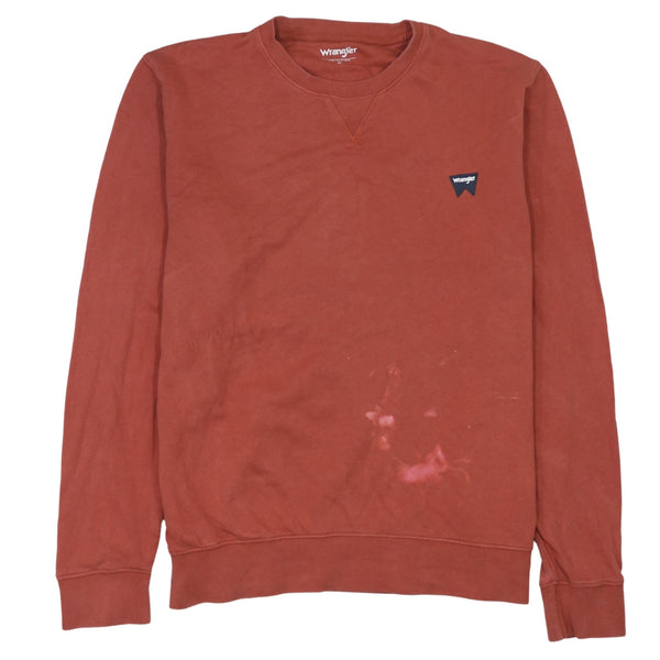 Wrangler 90's Orange Crew Neck Lightweight Sweatshirt XLarge