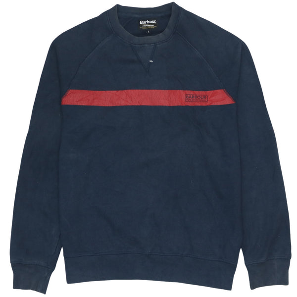 Barbour Vintage 90's Navy Lightweight Sweatshirt Crew Neck Small