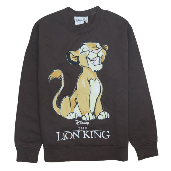 Disney 90's Lion King Sweatshirt Brown Crew Neck Women Small Vintage
