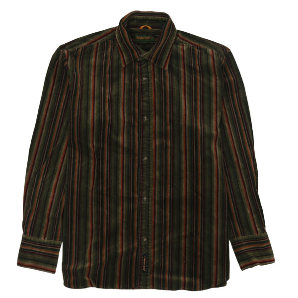 Timberland 90's Long Sleeve Button Up Shirt Large Khaki Green