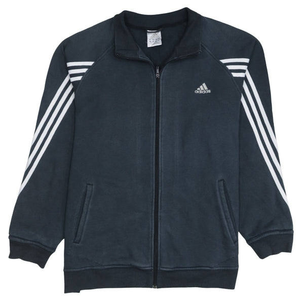 Adidas 90's Lightweight Full Zip Up Sweatshirt XLarge Black