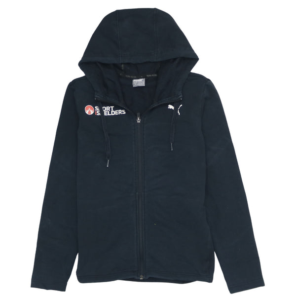 Puma Vintage 90's Women's Small Black Zip Up Hoodie Loungewear