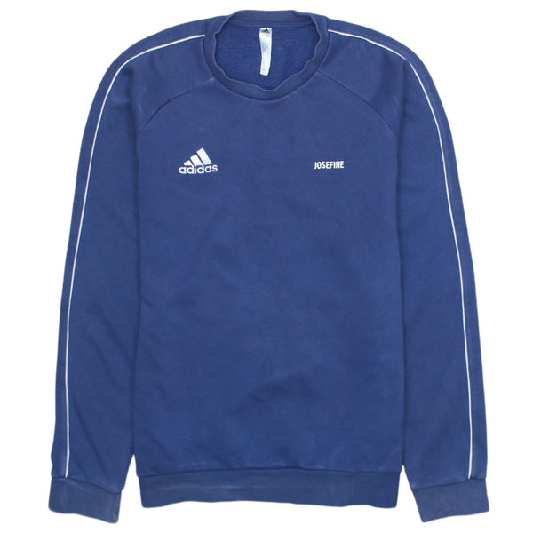 Adidas Vintage 90's Lightweight Navy Crew Neck Sweatshirt Small