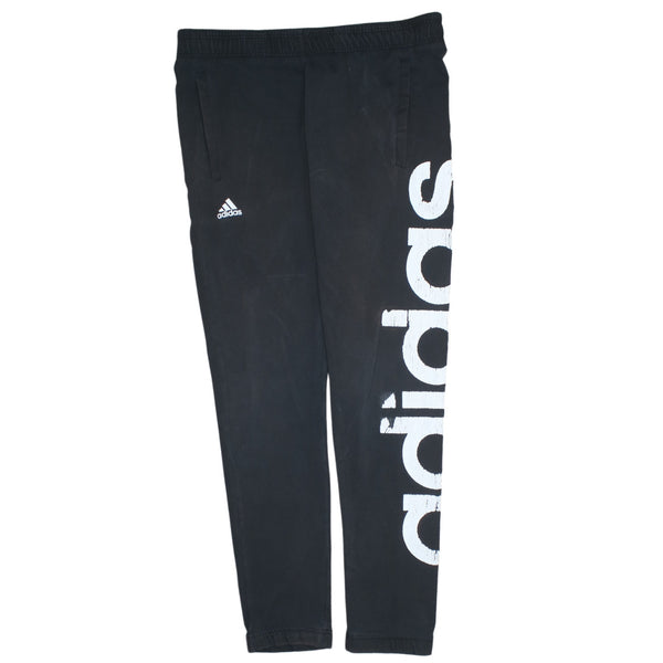 Adidas Black 90's Joggers Sweatpants Elasticated Waistband Small