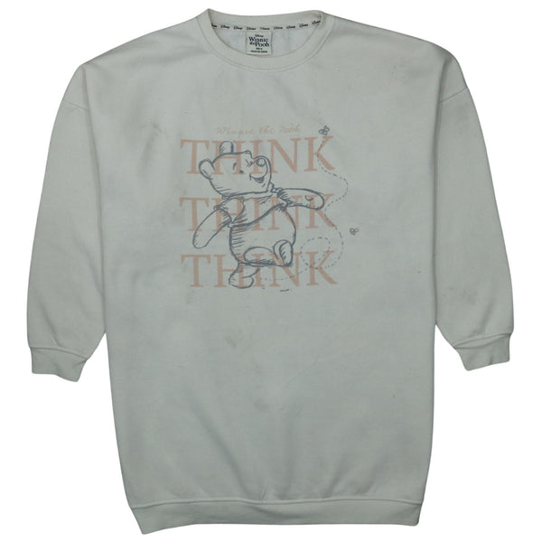 Disney 90's Winnie The Pooh Crew Neck Sweatshirt Medium Beige Cream