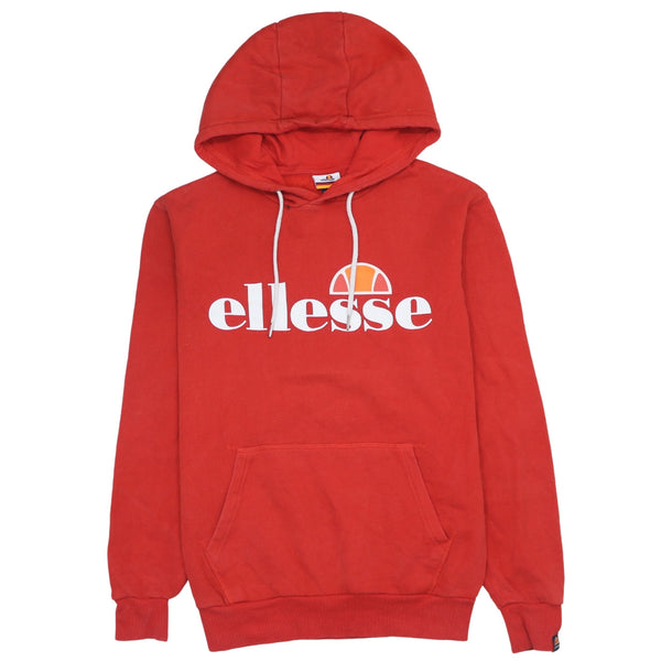 Ellesse Vintage 90s Red Spellout Pullover Hoodie Women's Large